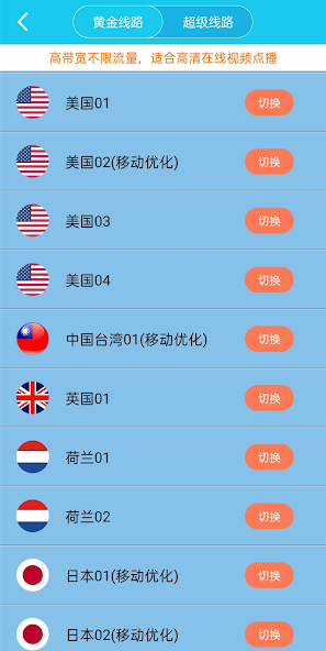 加速器每天免费一小时旋风android下载效果预览图